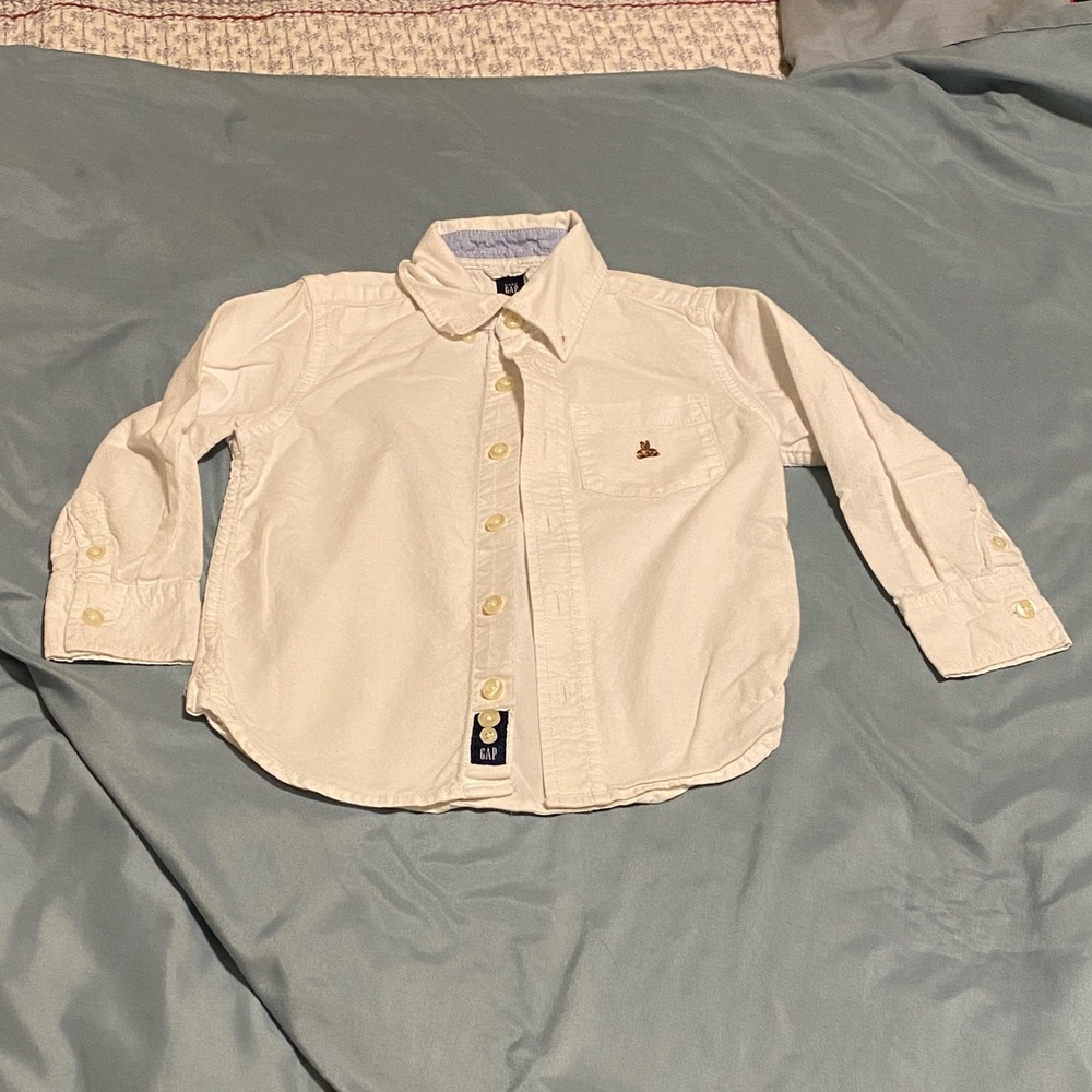 GAP Kids White Button Down Shirt